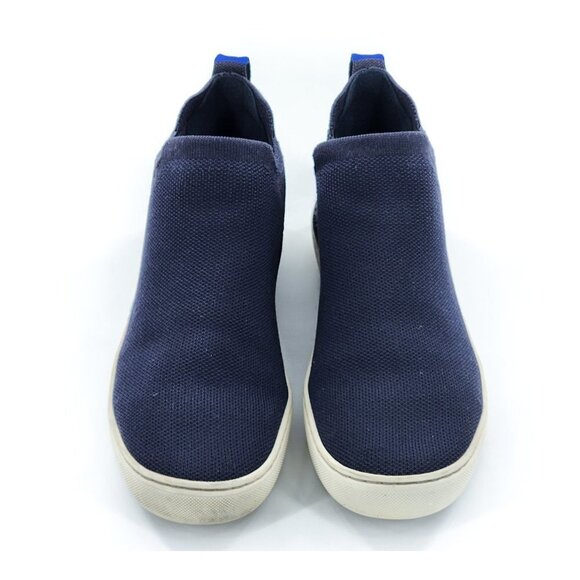 ROTHY'S The Chelsea Boot Slip On  High Top Sneakers in Navy Knit - Picture 5 of 12